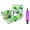 Green, variant on Inflatable Floating Pool Lounger with Headrest and Armrests Blue Palm Leaf 30x16x24in