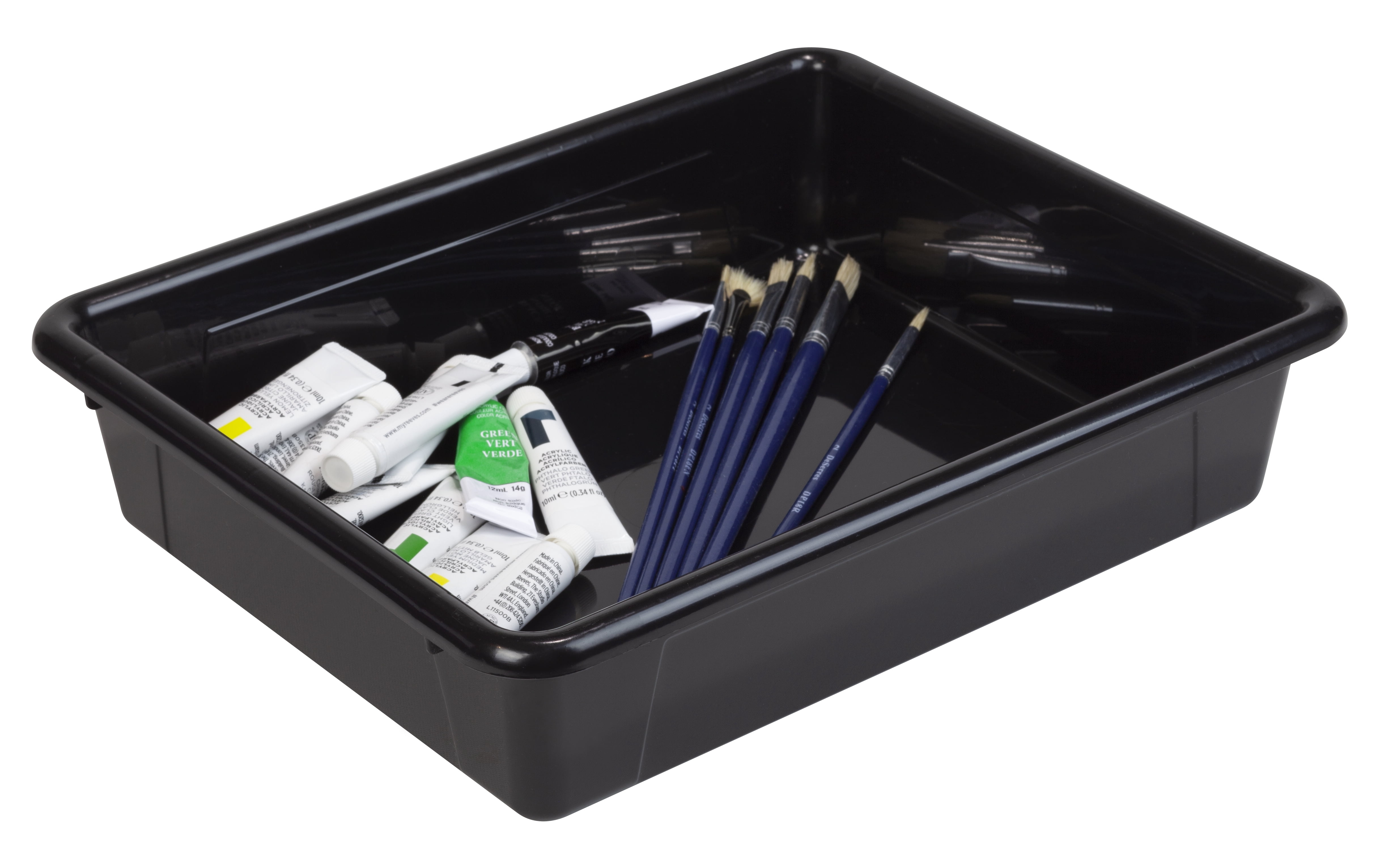 Pen+Gear Plastic Letter Tray, Letter Size Paper Sorter, Deep Black