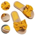 thumbnail image 1 of Sandalias Al Aire Libre Toboganes Tobogados Punta Abierta Planas para Mujer Boho (40) Amarillo, 1 of 9
