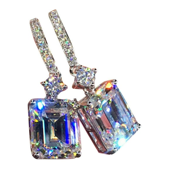 YUEHAO Earrings A Pair Of Earrings Women Synthetic Diamond Earrings Jewelry Wedding Gift Multicolor