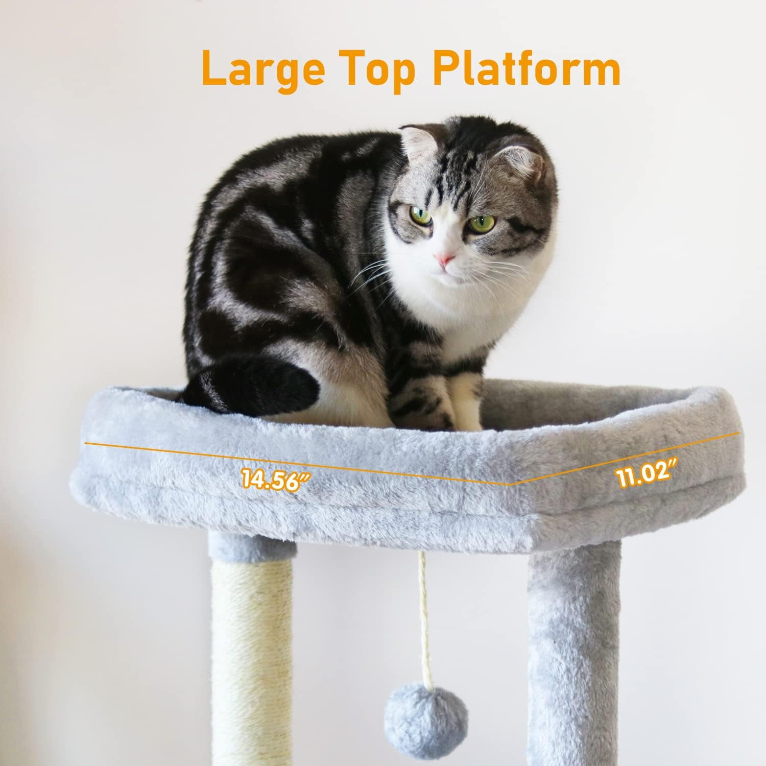 Cat Tree Cat Tower Condo with Sisal Scratching Post for Indoor Cats Cat Tree Cat Furniture with Hammock Perch and Kitten Ball Toys
