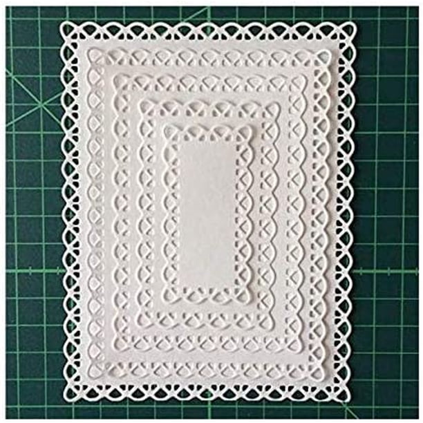 Rectangle Frame Metal Cutting Dies For Scrapbooking & Cards - Stitched Nesting Tag Designs, DIY Craft Stencil