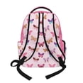 thumbnail image 2 of SCRAWLGOD Butterfly Spot Stars Print Pink School Backpack for Teens, Backpacks for Kids Students, Bookbag for Primary, Middle High School, 17 Inch Large Capacity Schoolbag, 2 of 7