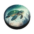 thumbnail image 3 of Easygdp Watercolor Turtle5 Automobile Tire Dust Cover, 14-17in Spare Tire Cover Universal Fit for Trailer, Car, Truck, SUV, Jeep - 14 inch, 3 of 9