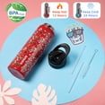 thumbnail image 3 of BJPKPK Insulated Water Bottle with Straw Lid, 22 oz Stainless Steel Metal Water Bottles, Reusable Leak Proof BPA Free Water Bottles, Cups, Thermos, Passionate-Red, 3 of 6