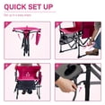 thumbnail image 4 of Silla de camping plegable EVER ADVANCED de alta resistencia, 181 kg, rosa, 4 of 7