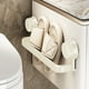 thumbnail image 5 of Organizador de toallas y zapatos, estante para pantuflas de baño, almacenamiento de pantuflas de inodoro montado en la pared, diseño de marco de metal de 2 niveles, plegable, para, 5 of 7