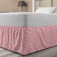 thumbnail image 1 of Abstract Bed Skirt, Stains Spots and Blots Repetition in Warm Colors, Elastic Bedskirt Dust Ruffle Wrap Around for Bedding Decor, 4 Sizes, Baby Pink Burnt Orange, by Ambesonne, 1 of 2