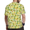thumbnail image 2 of Wukai Cute Dinosaurs Print Men's Short-Sleeved Mesh T-Shirt,Quick-Dry Short Sleeve Workout T-Shirt-, 2 of 8