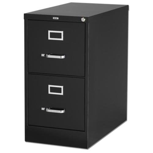 Lorell Fortress Series Vertical File Cabinet Steel,15 inch x 26.5 inch x 28.4 inch, Black