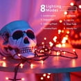 thumbnail image 4 of Halloween Lights, 240 LED 78.74ft Orange Lights, Outdoor Halloween Mini Lights Connectable, 8 Modes Plug-in LED String Lights Waterproof with Timer for Outside Xmas Tree Decoration, 4 of 5