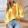 thumbnail image 2 of QASIEATN Button Down Shirts for Women Butterfly Dress Shirts Long Sleeve Blouse Work Tops Summer Blouse Fashion Clothing, 2 of 5