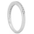 thumbnail image 2 of 14k White Gold Micro-pave Flat Sided Diamond Wedding Ring Band Size 5, 2 of 3
