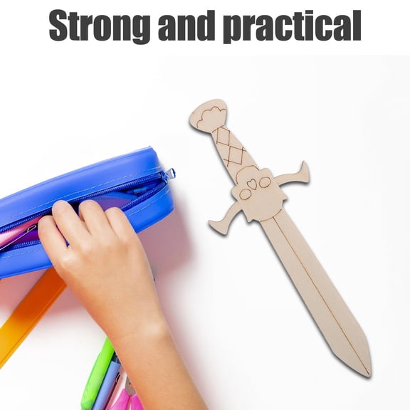 Homoyoyo Pirate Wooden Craft Kit 20pcs for Kids Creative Painting Activities Beige Unfinished Wood Slices