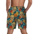 thumbnail image 2 of Lsque Mens Swim Trunks Skull And Flowers Pattern - Bathing Suit Compression Liner - Beach Swim Shorts Swimwear - (S-3XL) - Stretch Quick Dry -X-Large, 2 of 9