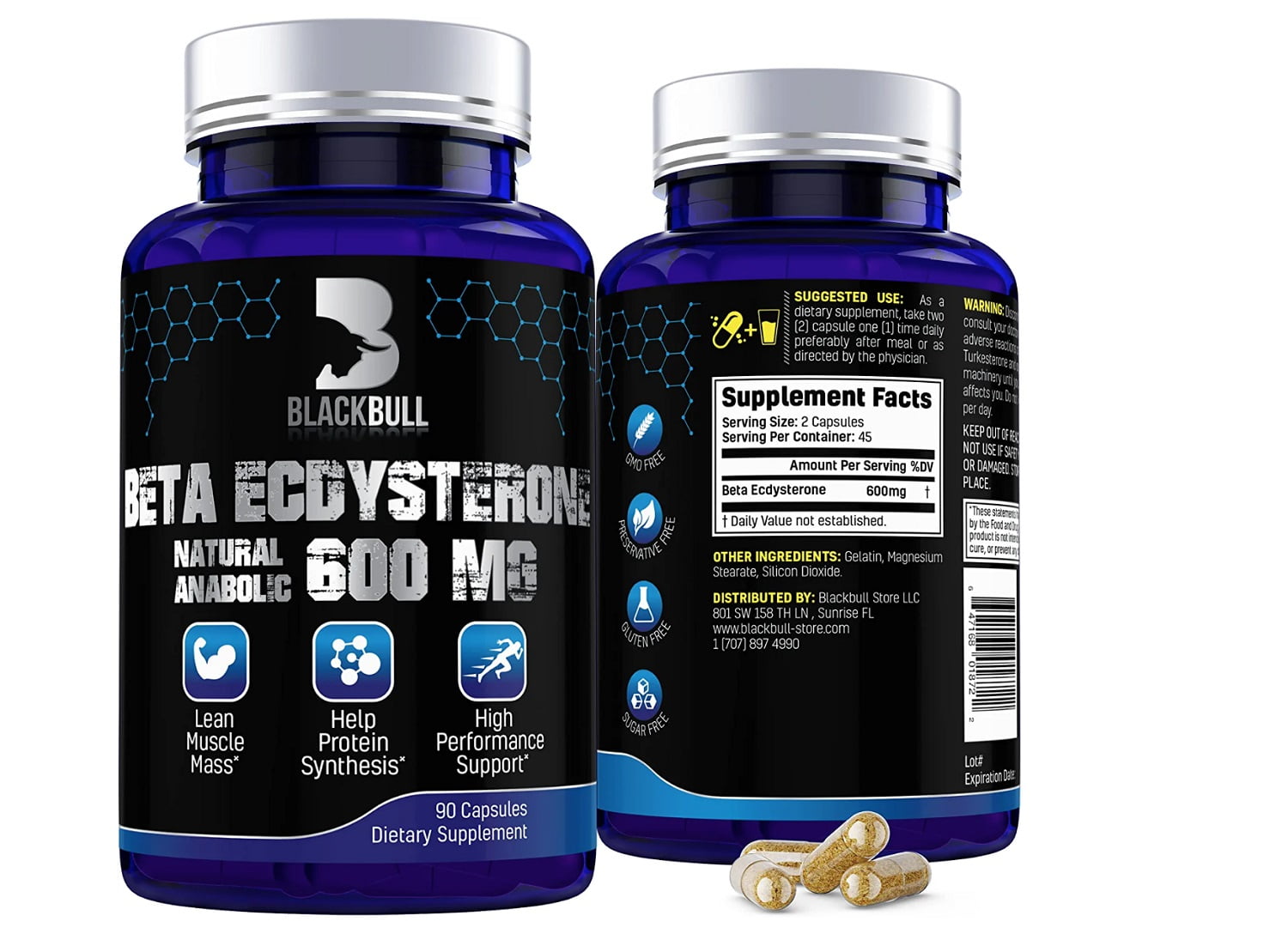 BlackBúll Beta Ecdysterone Supplement Muscle Building & Strength Gains Natural Anabolic