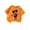 Orange, variant on Little Girls Summer T Shirts Kid Graphic Round Neck Short Sleeve Casual Tops For Girl Size 5-6T