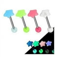 thumbnail image 2 of 14ga Star Glow-in-the-Dark Top 316L Surgical Steel Barbell - 4 Colors to Choose, 2 of 2