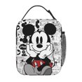 thumbnail image 3 of Adult Mickey Mouse And Minnie Mouse Lunch Bag With Zipper Waterproof And Reusable Cooler Tote Lunch Box For Office/Picnic/Work, 3 of 5