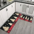 thumbnail image 3 of Christmas Kitchen Rug Sets 2 Piece Winter Snowflake Funny Christmas Kitchen Floor Mat Non Slip Kitchen Floor Matfor Bath Cooking (47x17+30x17 inches), 3 of 7