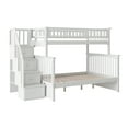 thumbnail image 1 of Atlantic Furniture Lit Superposé Columbia avec Escalier, Simple/double, Blanc, 1 of 5