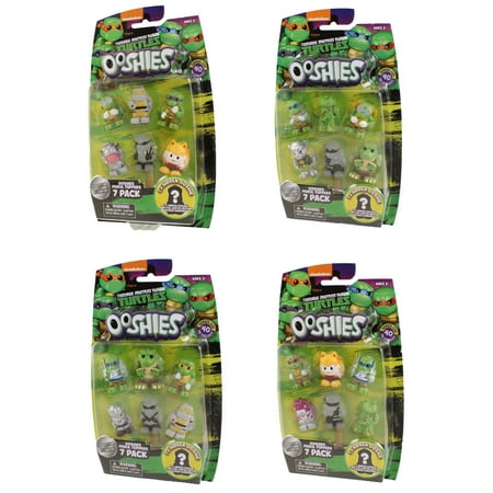 Jakks Pacific Toys - Ooshies Pencil Toppers - TMNT Series 1 - 7-PACKS (Set of 4 Styles)