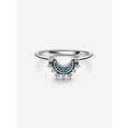 thumbnail image 3 of Pandora #192675C01-54 Celestial Blue Sparkling Moon Ring Size 7, 3 of 5