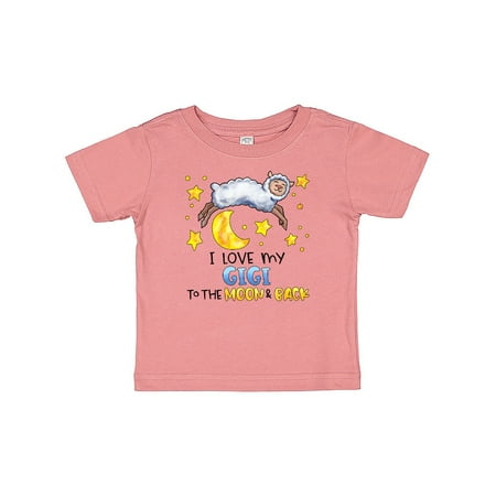 

Inktastic I Love my Gigi to the Moon and Back Cute Sheep Gift Baby Boy or Baby Girl T-Shirt