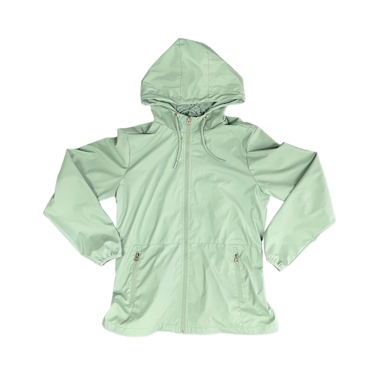 WP Weather Proof Women's Casual Lightweight Hooded Rain Jacket (Sea