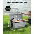 thumbnail image 4 of KFFKFF 74 QT Ultra-Light Hard-Sided Ice Chest Cooler Hard Chest Cooler Portable Cooler, Fits 120 Cans, 4 of 10