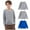 Gray, variant on Toddler Boys Girls 3 Pack Cotton T-Shirts, Baby Fall Long Sleeve Solid Crewneck Tees