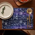 thumbnail image 4 of Math Equations Biology Molecules Green Pattern Summer Placemats Table Placemats Set Of 6-Linen Kitchen Washable Placemats Table Mats 11.8"x17.7" Non-Slip Heat Resistant, 4 of 5