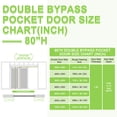 thumbnail image 3 of 48" X 80" Black 1-Lite Frosted Glass Solid Core Sliding Interior Pocket Door, 3 of 8