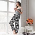 thumbnail image 4 of Uemuo Zebra Pattern Women's Wide Leg Palazzo Lounge Pants with Pockets Light Weight Loose Comfy Casual Pajama Pants-Medium, 4 of 9