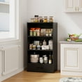 thumbnail image 2 of Topbuy 4-Tier Bookcase w/Storage Drawer Modern Storage Shelf w/3-Tier Open Shelf Freestanding Display Shelf Black, 2 of 10