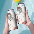 thumbnail image 3 of 2 Pcs Sleeves Beer Cooler Bags Insulated Collapsible Beer Can Sleeve Minimalist Leaf Soda Beer Can Covers for Bulk for Soda, 3 of 4