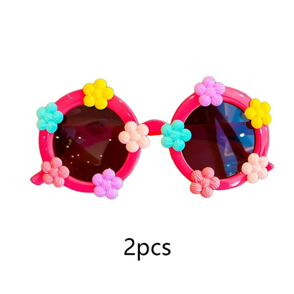 GJX 2Pcs Baby Sunglasses,Comfortable Wear Design Toddler Sunglasses Age 2-4,Uv400 Sun Protection Function Infant Sunglasses,Style