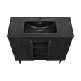 thumbnail image 5 of Bron 36" Freestanding Bathroom Vanity in Black Oak with Black Sink Top, 5 of 8