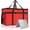 Red, variant on XXXL Insulated Bags for Delivery with Removable Hard Bottom,Pizza Delivery Bags, Large Capacity Cooler Bag Keep Warm for Grocery Shopping and Catering, Foldable, Heavy-Duty (Black)