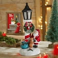thumbnail image 2 of Christmas Light Table Decorations LED Lamppost Tabletop Statue Tabletop Figurine Christmas Santa Claus with Glow Lantern Decor for Home Office Xmas Joy Indoor Holiday Party, 2 of 5
