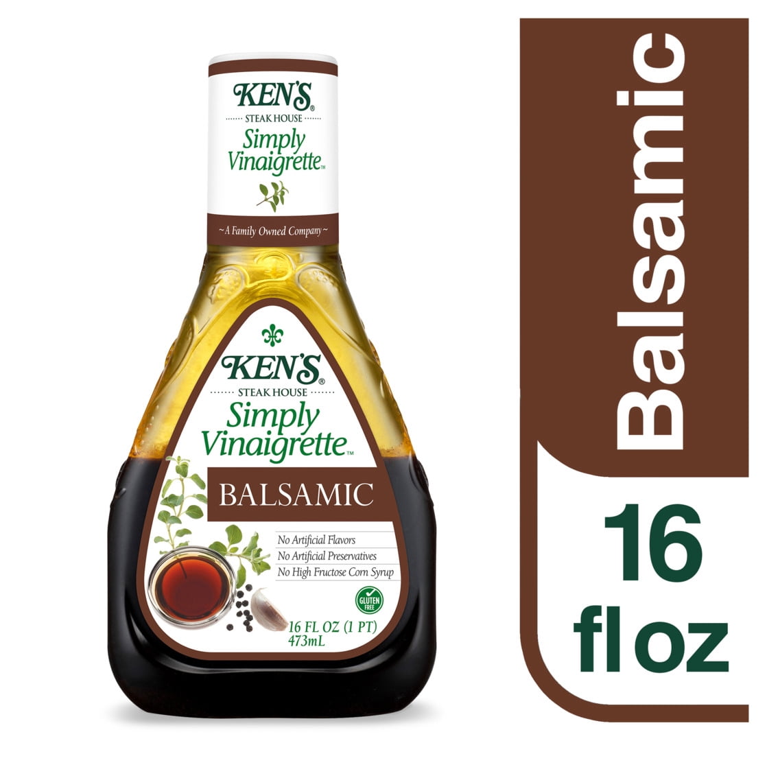 (6 pack) Ken's Steak House® Simply Vinaigrette Balsamic Salad Dressing 16 fl oz