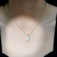 thumbnail image 4 of Rosec Jewels 3 Carat Oval Moissanite Solitaire Pendant Necklace for Women - D-VS1 Quality - Ready to Gift, 14K Yellow Gold, 4 of 8