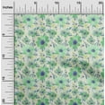 thumbnail image 1 of oneOone Organic Cotton Poplin Twill Fabric Watercolor Leaves & Flower Floral Decor Fabric Printed BTY 42 Inch Wide, 1 of 4