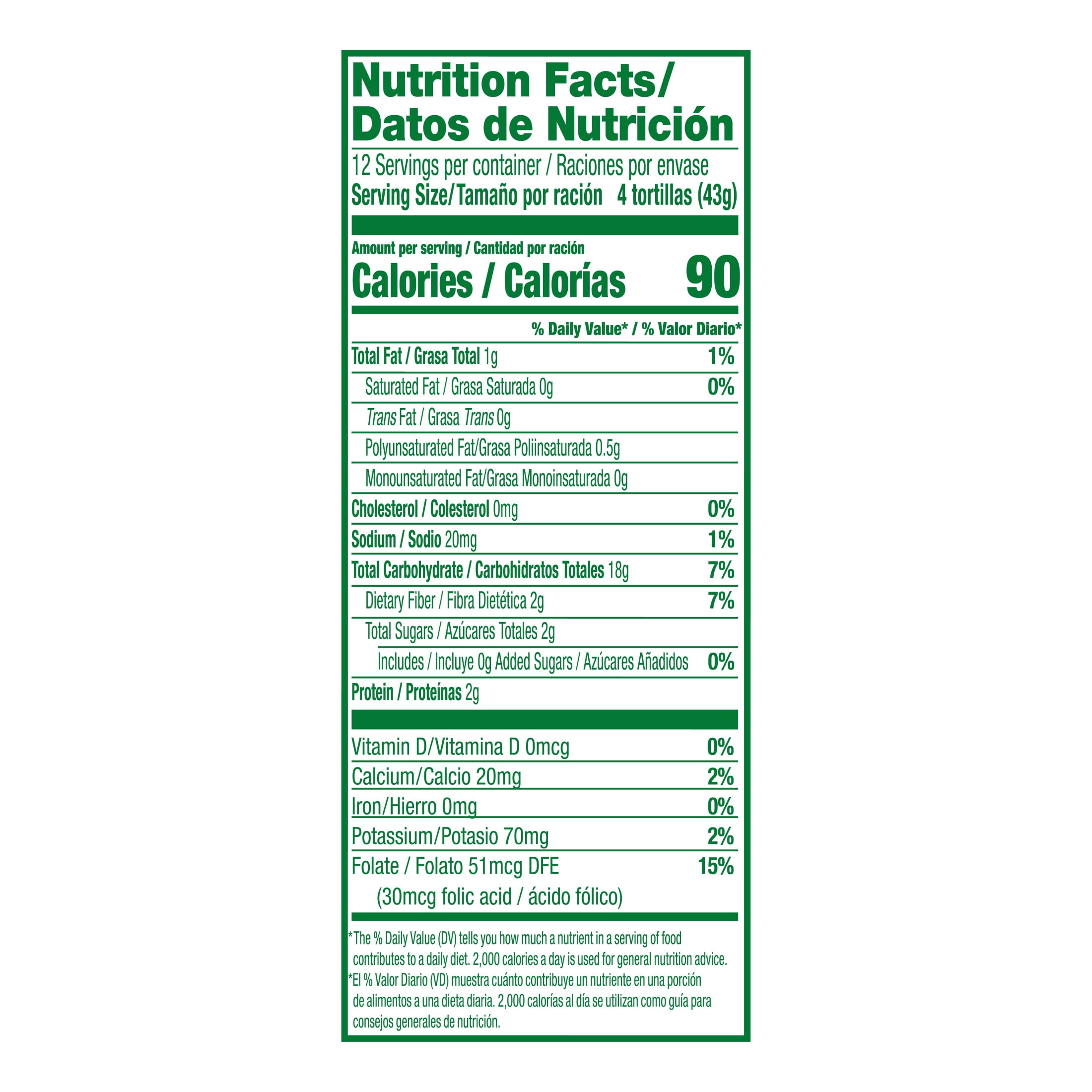 Guerrero 25 Calories White Corn Tortillas, 50 Count