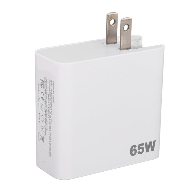 Power Charger Block PD3.0 65W QC3.0 18W Double Port Fast Charging Power Adapter Cube for Laptop Smartphone Tablet