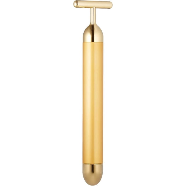 Angel Kiss Beauty Bar Energy Masajeador facial – 24 K dorado en forma de T pulso eléctrico vibración facial herramienta de cuidado de la piel – cumpleaños, día de San Valentín, regalos de Navidad para
