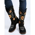 thumbnail image 4 of Harsuny Women Cowgirl Boots Western Chunky Heel Vintage Embroidered Floral Cowgirl Boots Slip-on Classic Western Chelsea Boots, 4 of 8