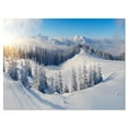 thumbnail image 1 of Designart Winter Mountains Panorama Canvas Wall Art, 1 of 4