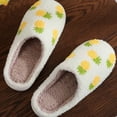 thumbnail image 5 of Trendy Pineapple Slippers, Warm Plush House Shoes, Non-Slip, Unisex, 5 of 6