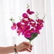 thumbnail image 4 of Simulación de flores, 5 tenedores, mariposas, orquídea, película, mango pequeño, luces de flores, arreglo floral de lujo para el hogar, sala de estar, flores falsas, decoraciones para bodas, fiestas,, 4 of 6
